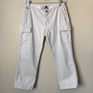 Tommy Hilfiger Vintage 90s Y2K Low Rise Cargo Capri Cropped Khaki Pants